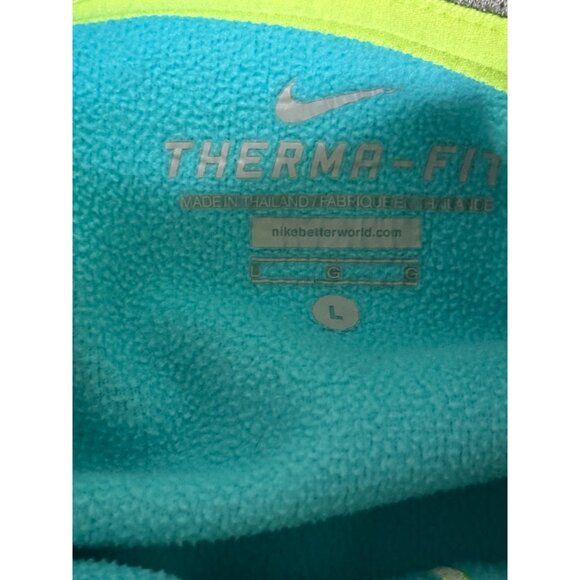 Nike Women's Teal & Gray Hoodie With Thumb Holes - Large therma fit - Picture 7 of 9